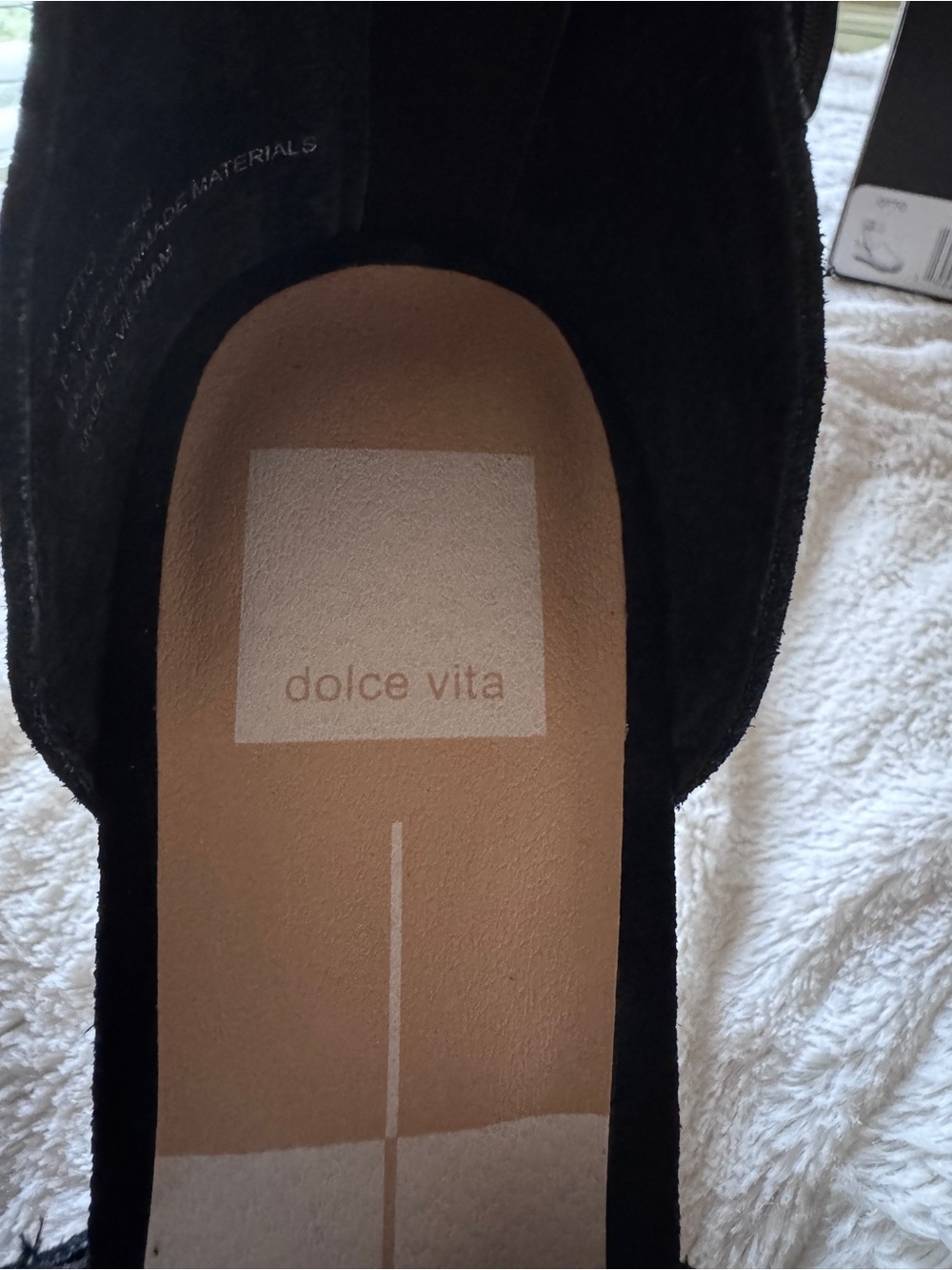 NEW Dolce Vita Otto Black Suede Cork Platform Wedge Sandals Size 8 NIB - Picture 9 of 9